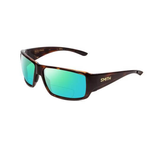 Smith Optic Guides Choice Polarize Bifocal Sunglasses Tortoise Havana Gold 62mm Green Mirror