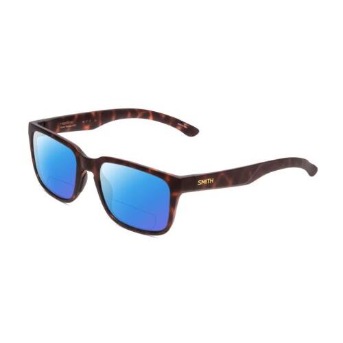 Smith Optic Headliner Unisex Polarized Bifocal Sunglasses in Tortoise Gold 55mm Blue Mirror