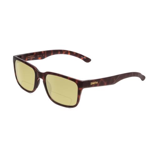 Smith Optic Headliner Unisex Polarized Bifocal Sunglasses in Tortoise Gold 55mm Yellow