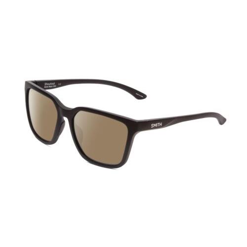 Smith Optic Shoutout Unisex Retro Designer Polarized Sunglasses Matte Black 57mm Amber Brown Polar