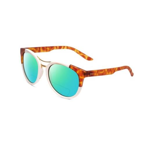Smith Optics Bridgetown Womens Polarized Bifocal Sunglasses White Tortoise 54 mm Green Mirror