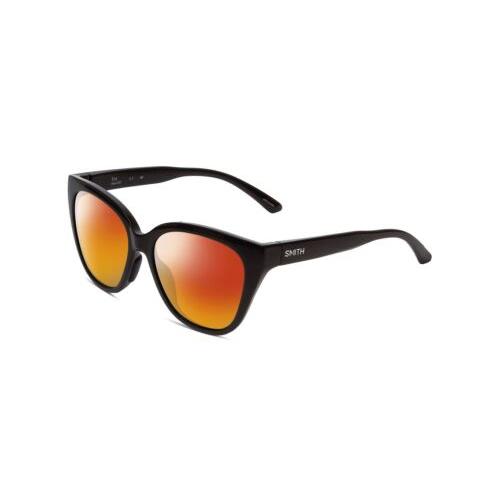 Smith Optics Era Ladies Cateye Polarized Sunglasses in Gloss Black 55mm 4 Option Red Mirror Polar