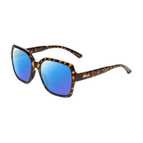 Smith Optics Flare Lady Polarized Bifocal Sunglasses Vintage Tortoise Gold 57mm Blue Mirror