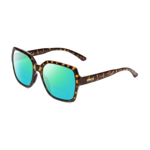 Smith Optics Flare Lady Polarized Bifocal Sunglasses Vintage Tortoise Gold 57mm Green Mirror