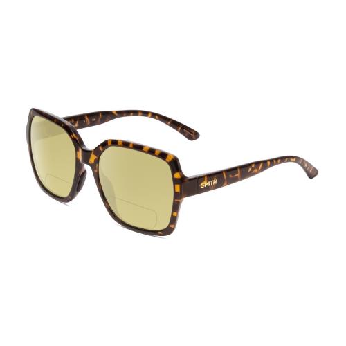 Smith Optics Flare Lady Polarized Bifocal Sunglasses Vintage Tortoise Gold 57mm Yellow