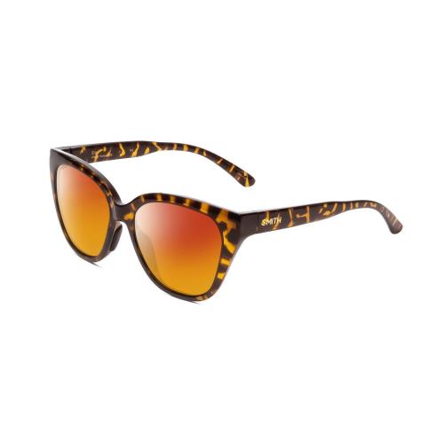 Smith Optic Era Cateye Polarized Sunglasses in Vintage Tortoise Havana Gold 55mm Red Mirror Polar