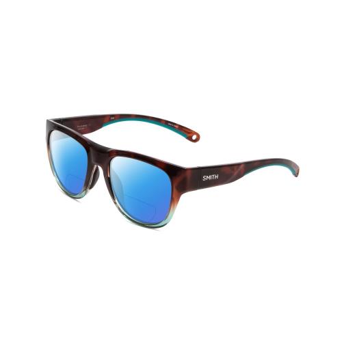 Smith Optic Rockaway Women Polarized Bi-focal Sunglasses Tortoise 52mm 41 Option Blue Mirror