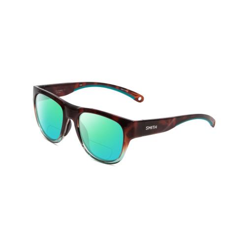 Smith Optic Rockaway Women Polarized Bi-focal Sunglasses Tortoise 52mm 41 Option Green Mirror