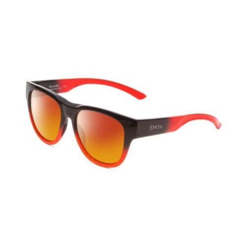Smith Optics Rounder Unisex Polarized Sunglasses Dark Grey Carbon Black Red 51mm Red Mirror Polar
