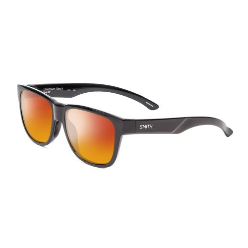 Smith Optics Lowdown Slim 2 Unisex Polarized Sunglasses in Black 53 mm 4 Options Red Mirror Polar