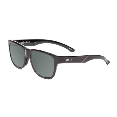 Smith Optics Lowdown Slim 2 Unisex Polarized Sunglasses in Black 53 mm 4 Options Smoke Grey Polar