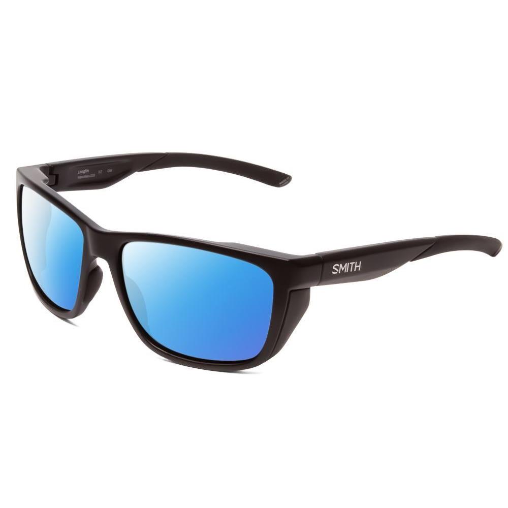 Smith Optics Longfin Wrap Designer Polarized Sunglasses in Black 59 mm 4 Options Blue Mirror Polar