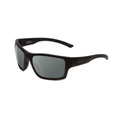Smith Optics Outback Unisex Designer Polarized Bifocal Sunglasses in Black 59mm