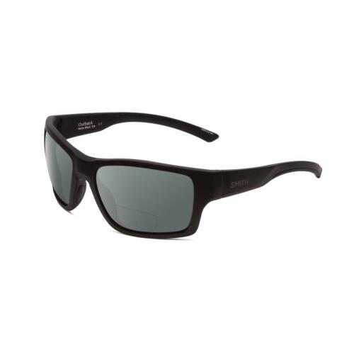 Smith Optics Outback Unisex Designer Polarized Bifocal Sunglasses in Black 59mm Grey
