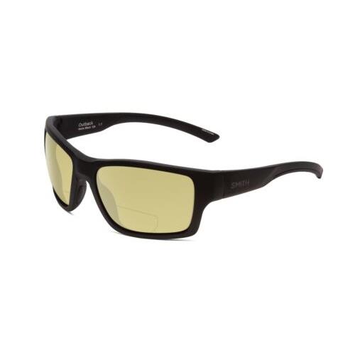 Smith Optics Outback Unisex Designer Polarized Bifocal Sunglasses in Black 59mm Yellow