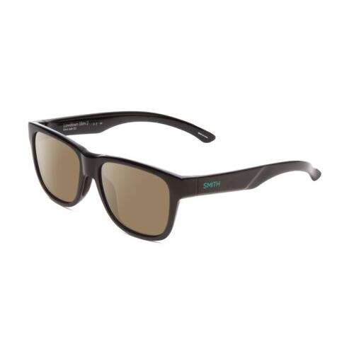 Smith Optics Lowdown Slim 2 Unisex Polarized Sunglasses in Black Jade Green 53mm Amber Brown Polar
