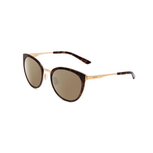 Smith Optics Somerset Ladies Cateye Polarized Sunglass Tortoise Havana Gold 53mm Amber Brown Polar