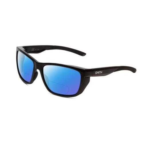 Smith Optics Longfin Unisex Designer Polarized Bifocal Sunglasses in Black 59mm Blue Mirror
