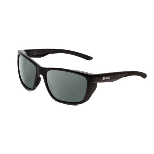 Smith Optics Longfin Unisex Designer Polarized Bifocal Sunglasses in Black 59mm Grey