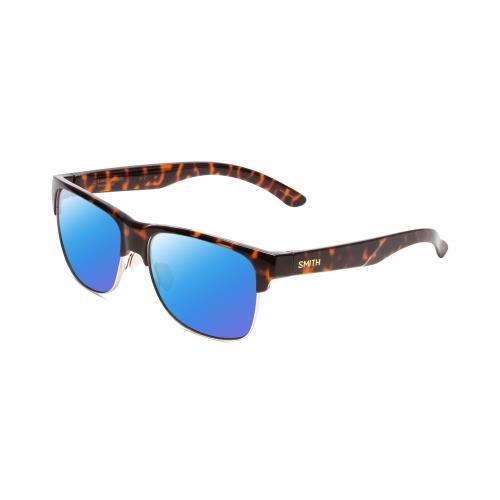 Smith Optics Lowdown Split Unisex Polarized Sunglasses Tortoise Havana Gold 56mm - Frame: Multicolor, Lens: Blue Mirror Polar