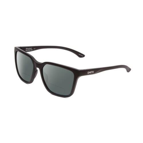 Smith Optics Shoutout Retro Designer Polarized Bifocal Sunglasses in Black 57mm Grey