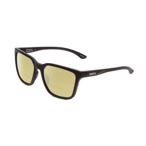 Smith Optics Shoutout Retro Designer Polarized Bifocal Sunglasses in Black 57mm Yellow