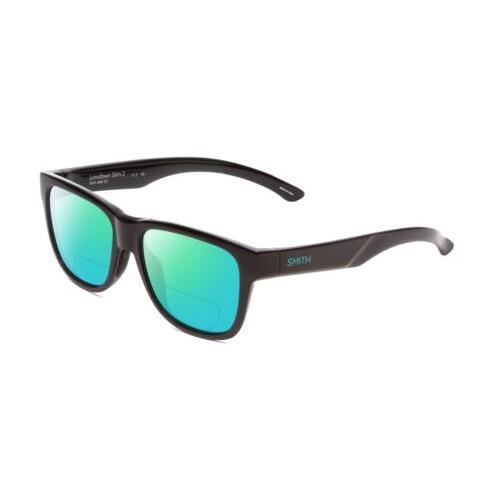 Smith Optics Lowdown Slim 2 Polarized Bifocal Sunglasses Black Jade Green 53 mm Green Mirror