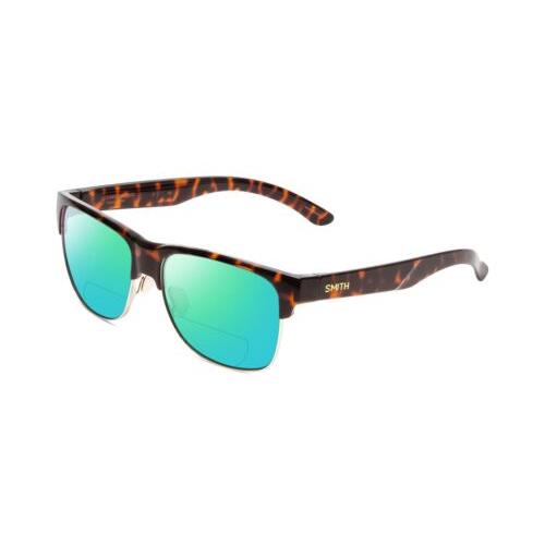 Smith Optics Lowdown Split Polarized Bifocal Sunglasses in Tortoise Havana 56mm Green Mirror