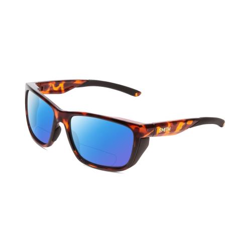 Smith Optics Longfin Polarized Bifocal Sunglasses in Tortoise Havana Gold 59 mm Blue Mirror