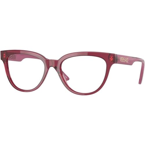 Versace Eyeglasses VE3315 5357 54mm Transparent Red / Demo Lens