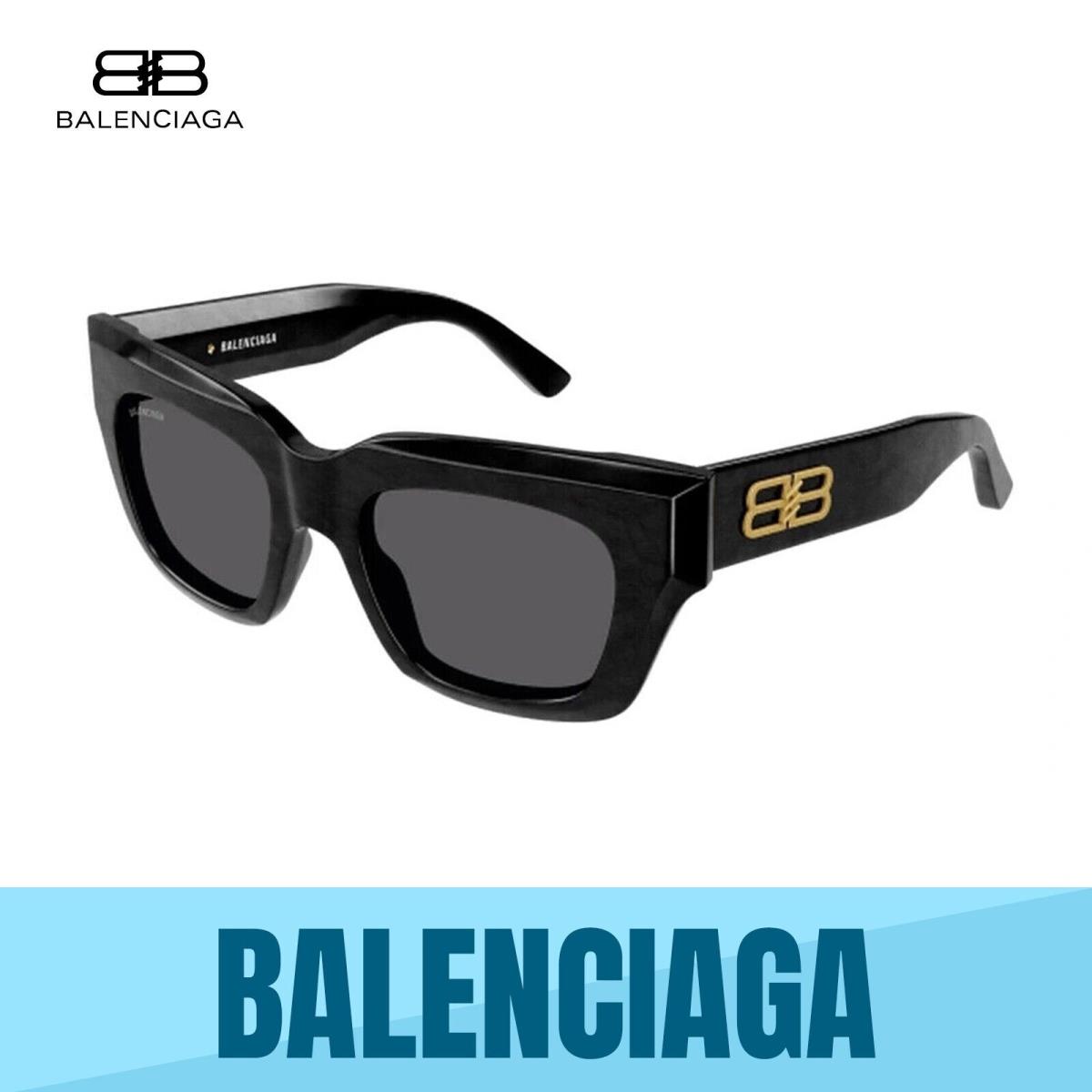 Balenciaga BB0234S 001 Black - Black Grey Lens Women Sunglasses 51MM