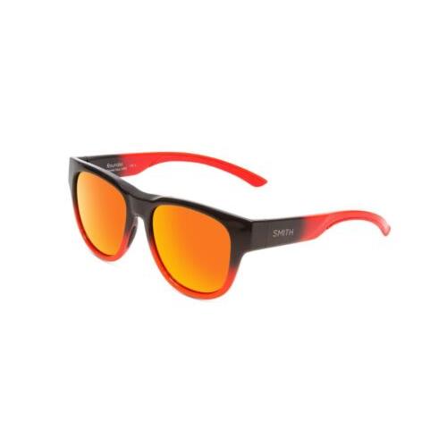 Smith Optics Rounder Unisex Round Sunglasses Dark Grey Black/red Chromapop 51 mm