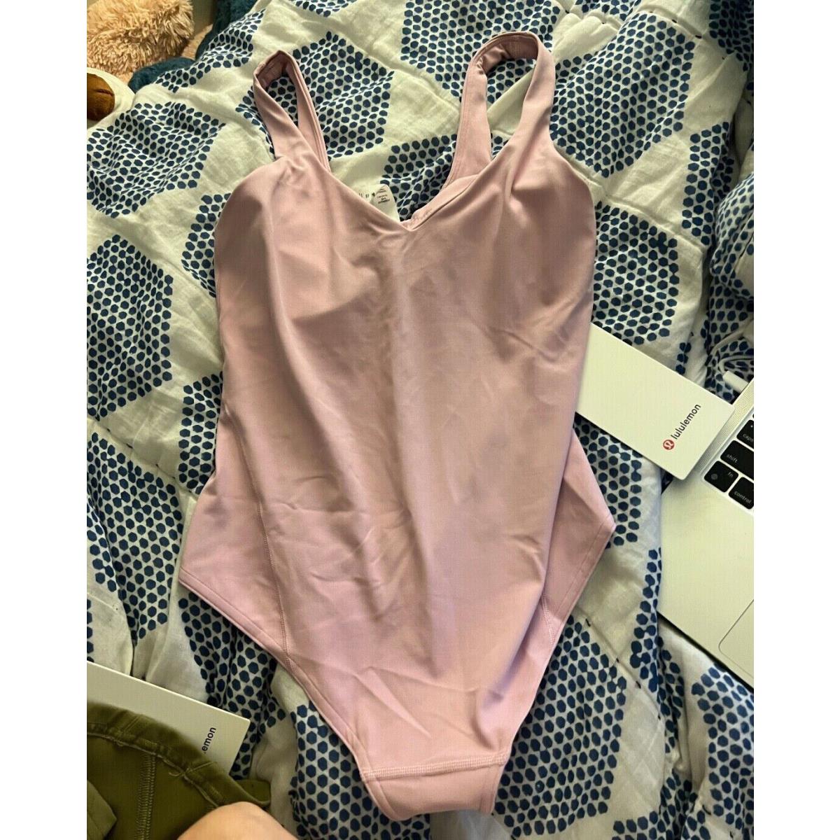 Women`s Lululemon Align Bodysuit Thong Pink Sz 8