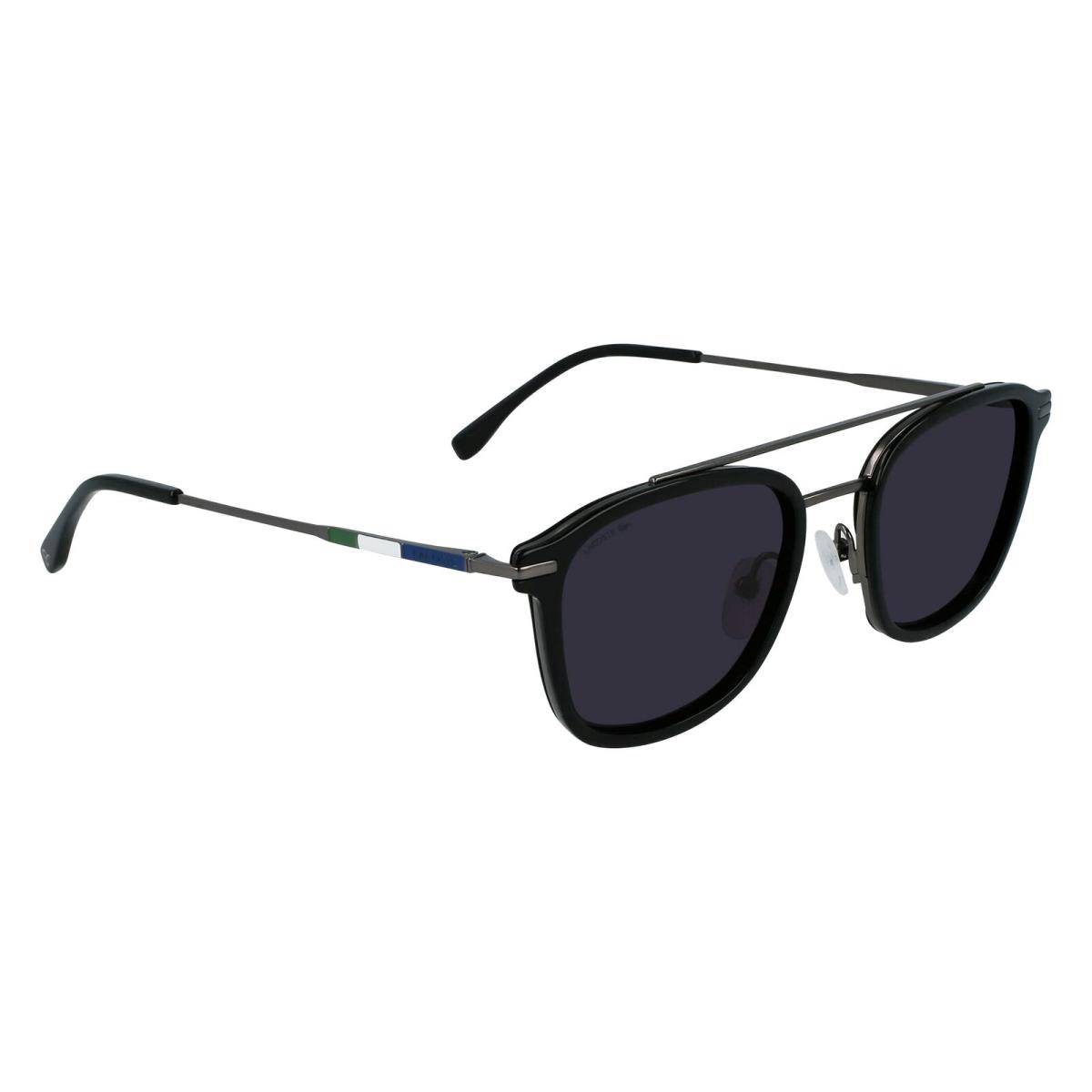 Lacoste L608SND 021Dark Grey Black Sunglasses with Grey Lenses - Dark Grey/Black, Frame: Dark Grey & Black, Lens: Grey