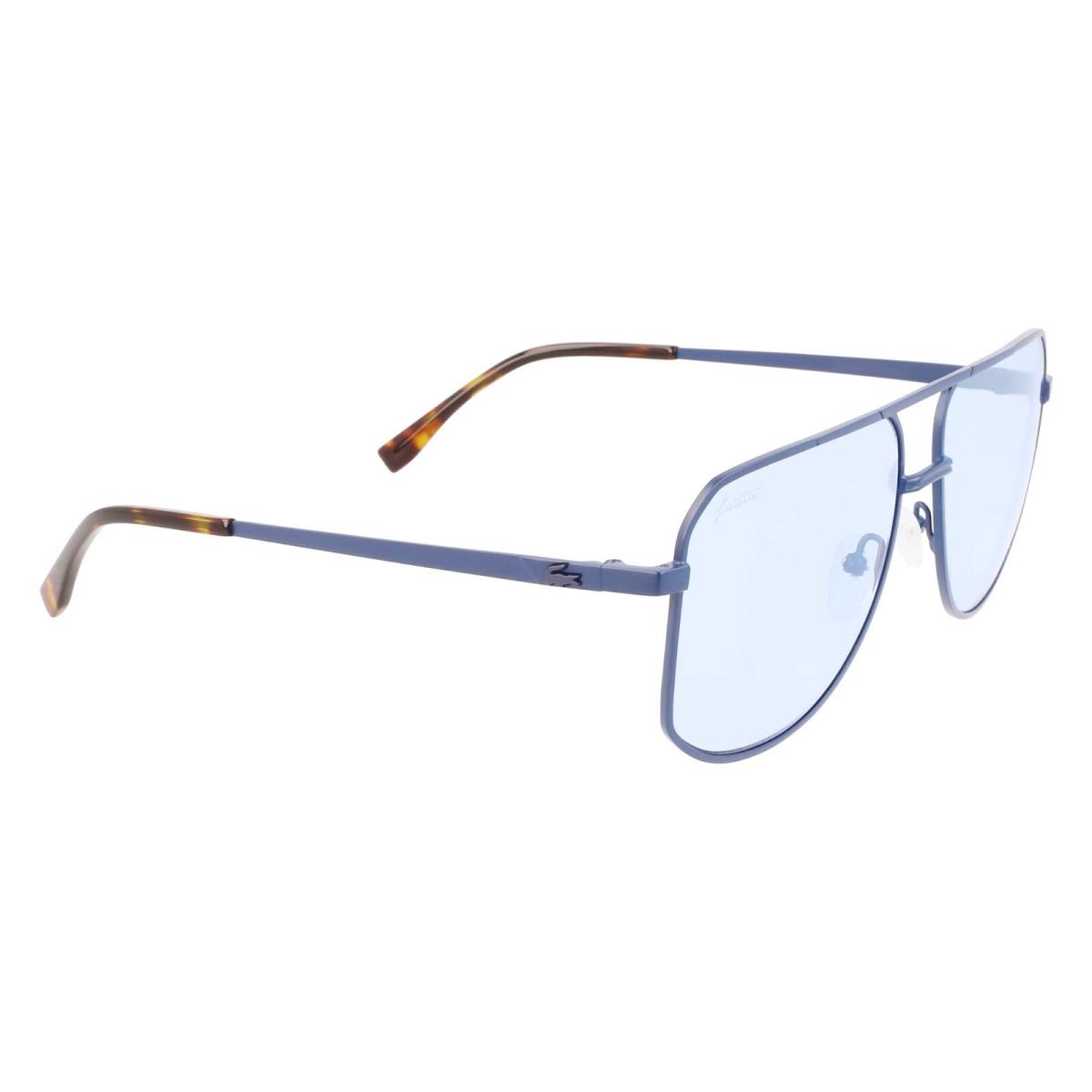 Lacoste L249SE 401Matte Blue Aviator Sunglasses with Blue Lenses