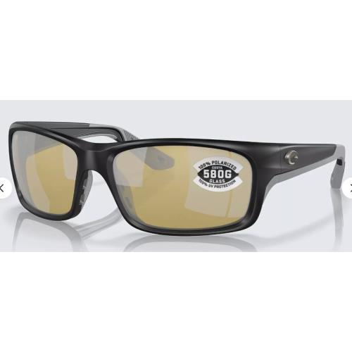 Costa Del Mar Jose Pro Black Sunrise Silver Mirror Polarized Glass 580G