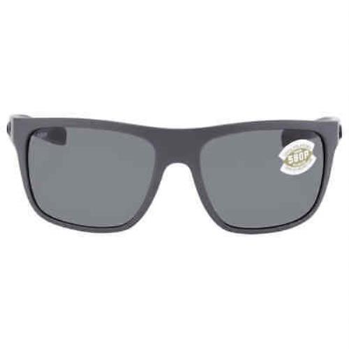 Costa Del Mar Broadbill Gray Polarized Polycarbonate Men`s Sunglasses Brb 98 Ogp - Frame: Grey, Lens: Grey