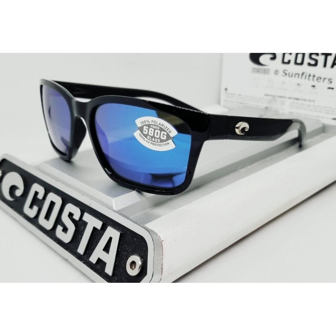 Costa Del Mar Shiny Black/blue Mirror Palmas Polarized 580G Sunglasses