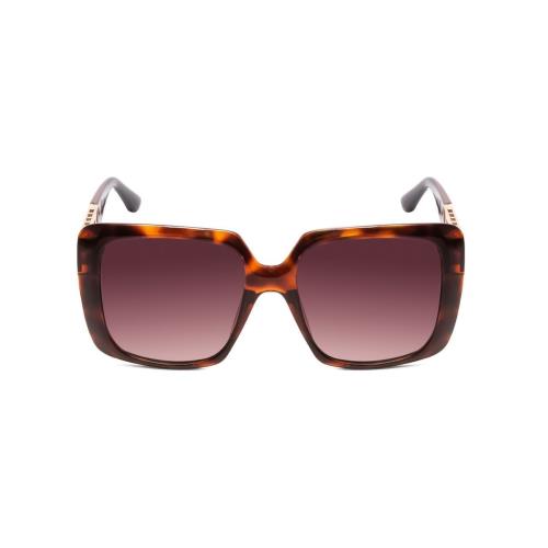 Guess GU7689 Lady Oversized Sunglass Tortoise Havana Brown Gold Amber Fade 55 mm