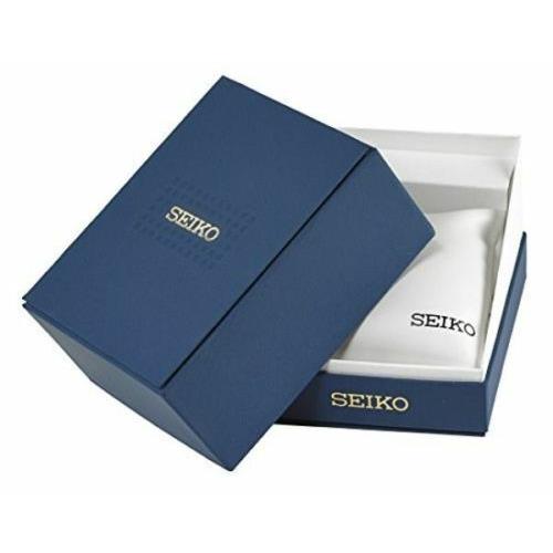 Seiko SGFA10 Men`s Dress White Dial Brown Leather Band Day Date Watch