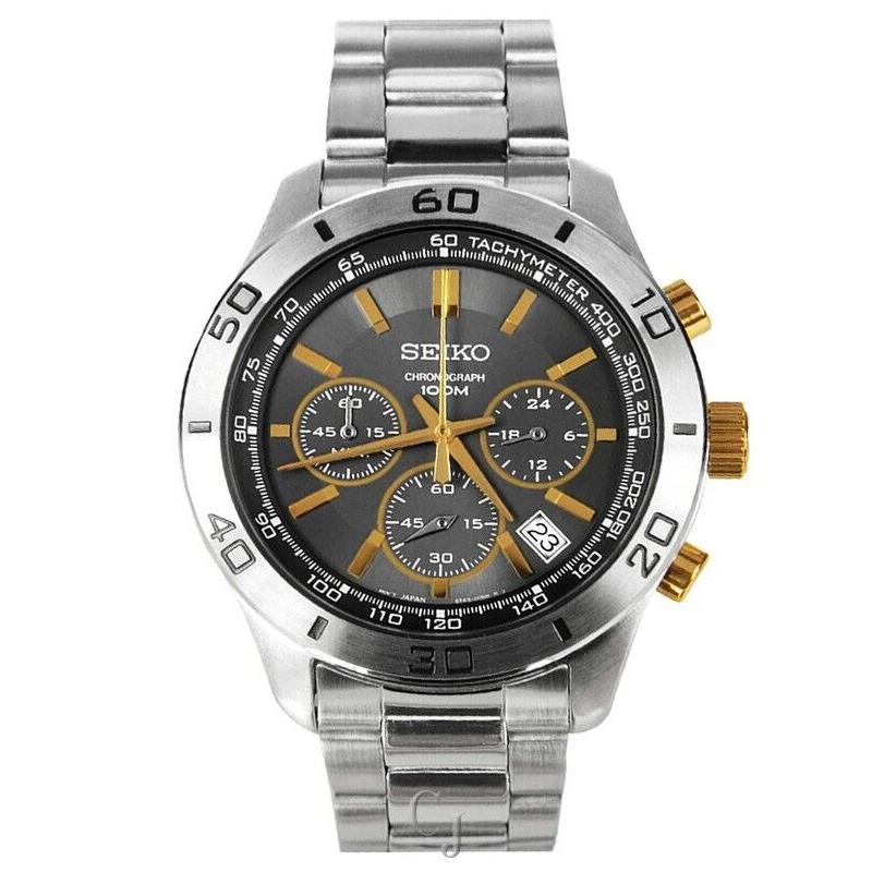 Seiko Chronograph Gray Dial Watch SSB057