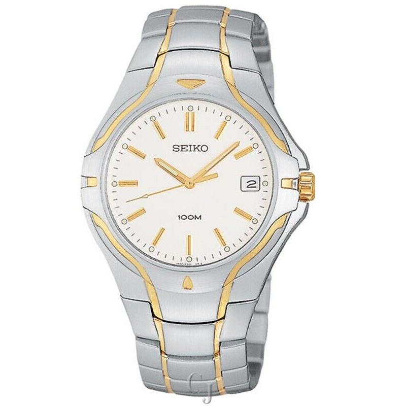 Seiko Two-tone Stainless Steel White Dial Watch SGE506