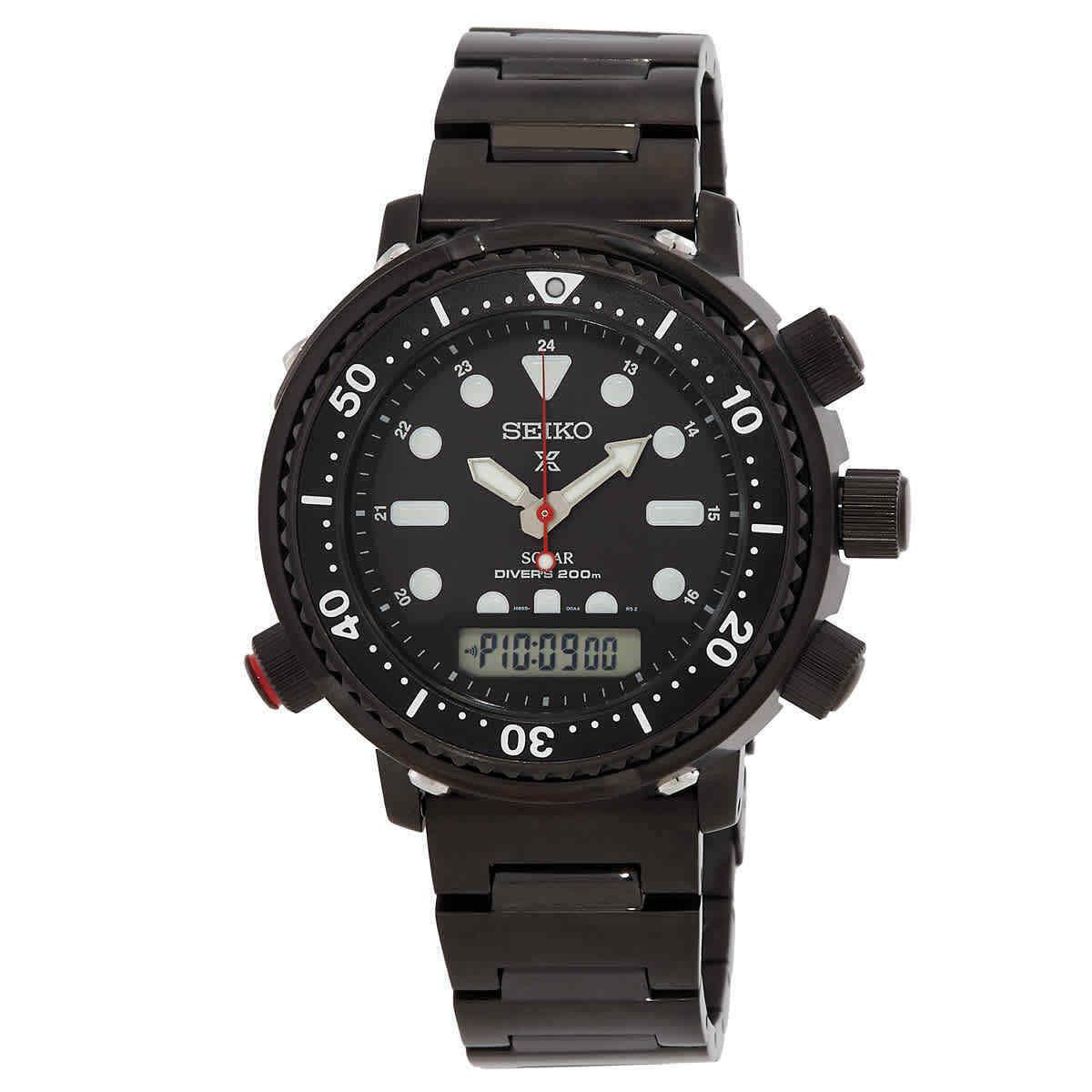 Seiko Prospex Men`s Black Watch - SNJ037P1 - Dial: Black, Band: Black, Bezel: Black