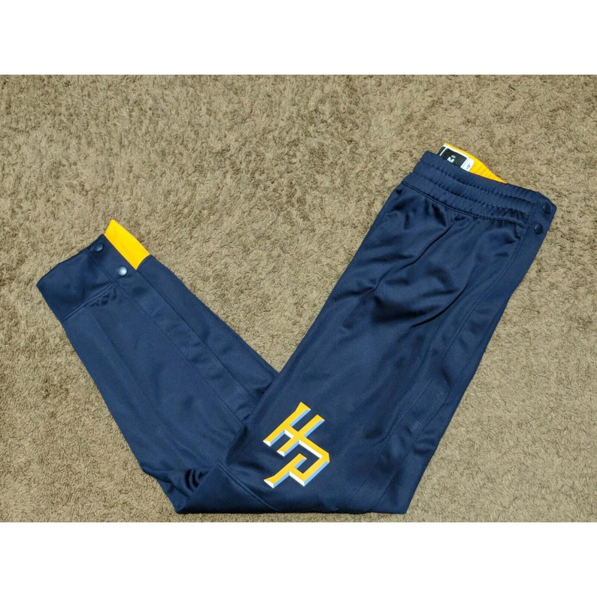 Sz M Adidas Huntington Prep High School Tearaway Basketball Pant Blue Yellow
