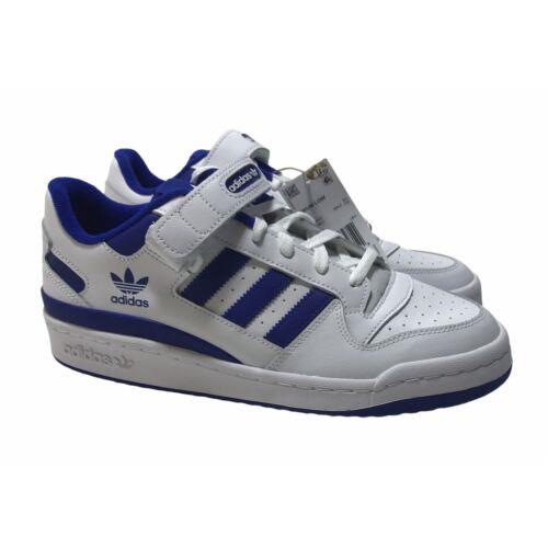 Adidas Men`s Forum Low White Royal Blue Shoes FY7756 Size 10