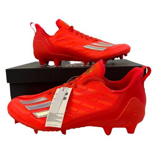 Adidas Adizero Team Mens Size 11.5 Big Mood Solar Red Football Shoes