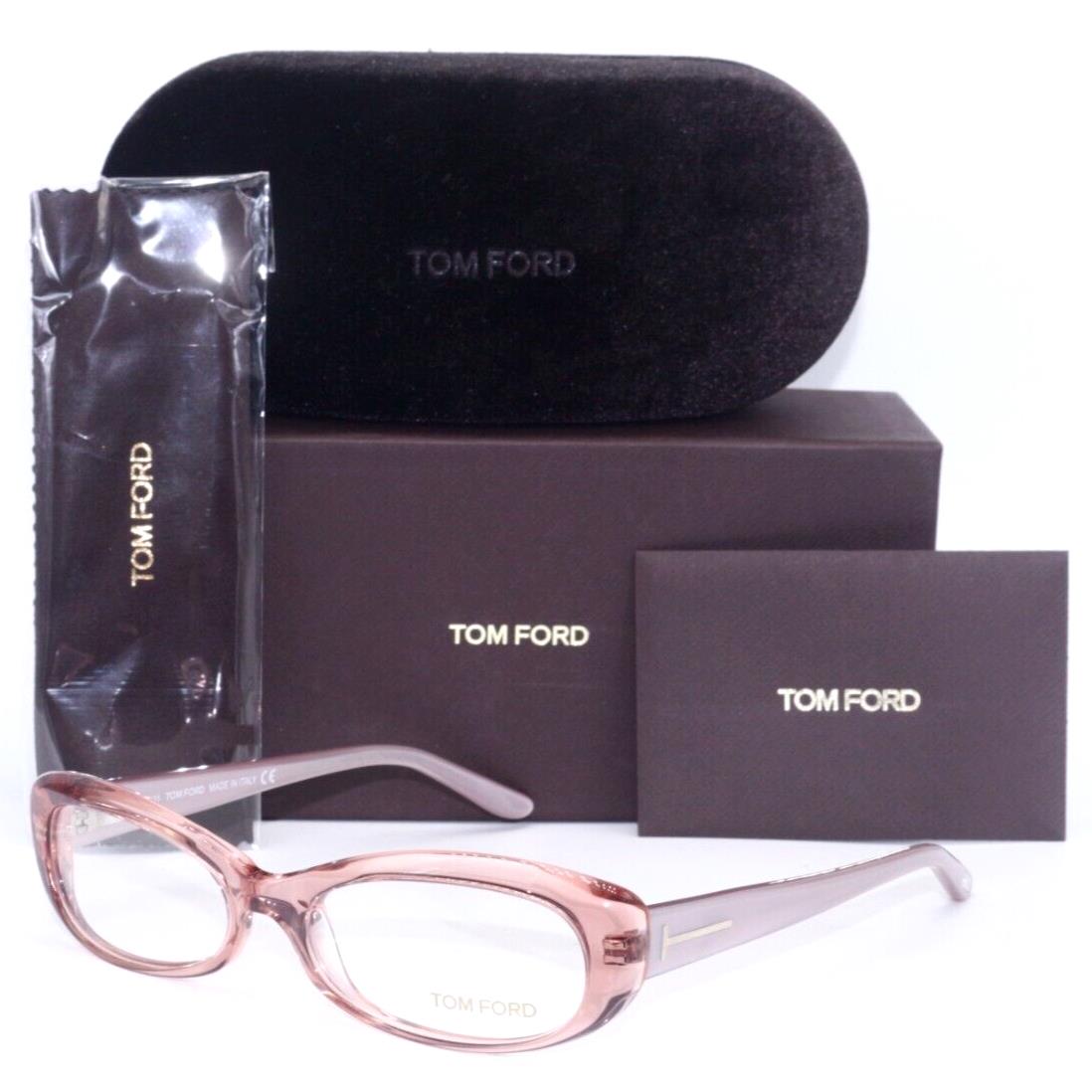 Tom Ford TF 5141 020 Transparent Peach Designer Eyeglasses 53-16 - Frame: