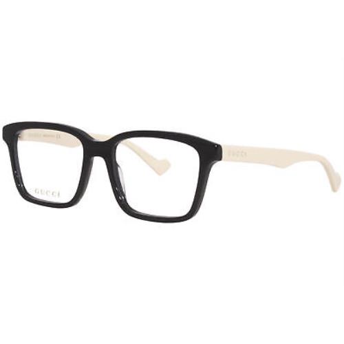 Gucci GG0964O 005 Eyeglasses Men`s White Full Rim Rectangular Optical Frame - White Frame