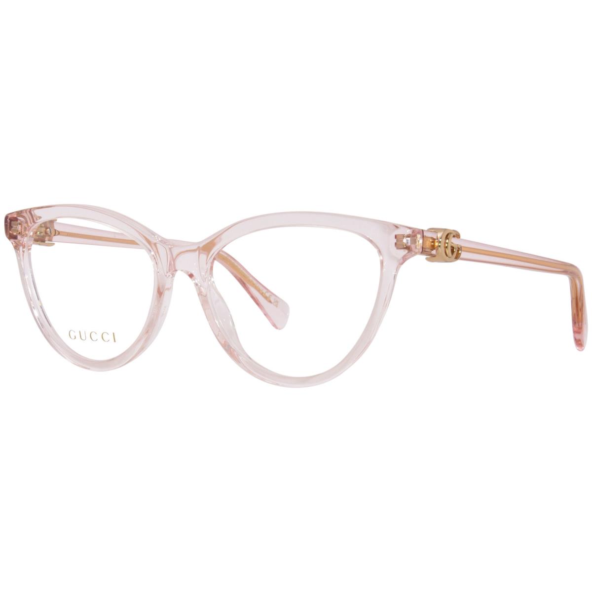 Gucci GG1179O 007 Eyeglasses Women`s Pink Transparent Full Rim Cat Eye 53mm