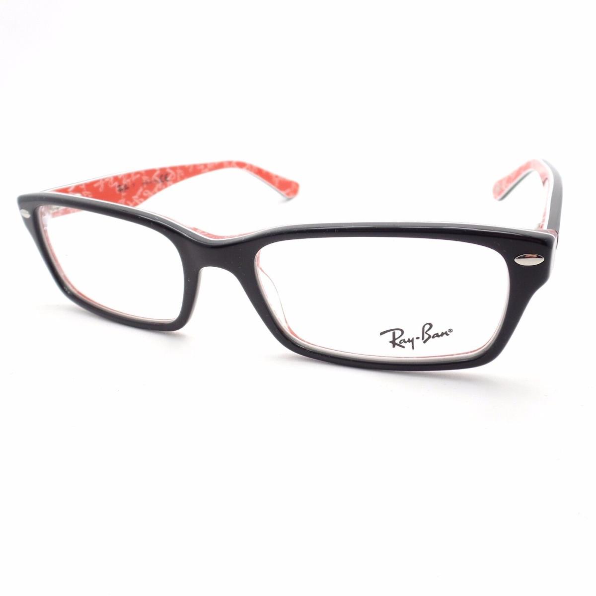 Ray Ban 5206 2479 54mm Black Red Text Eyeglass Frame